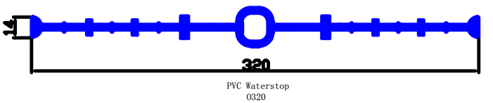center bulb pvc waterstop