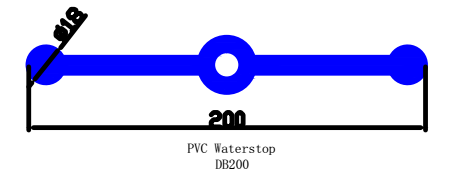 dumbbell with center bulb PVC waterstop