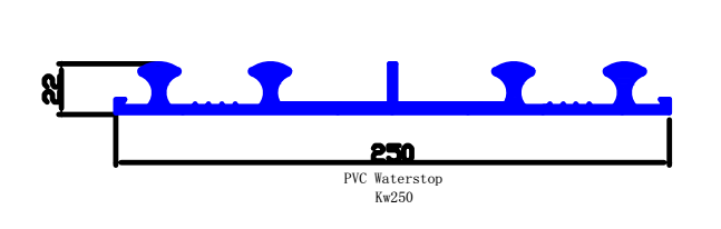 250mm pvc waterstop